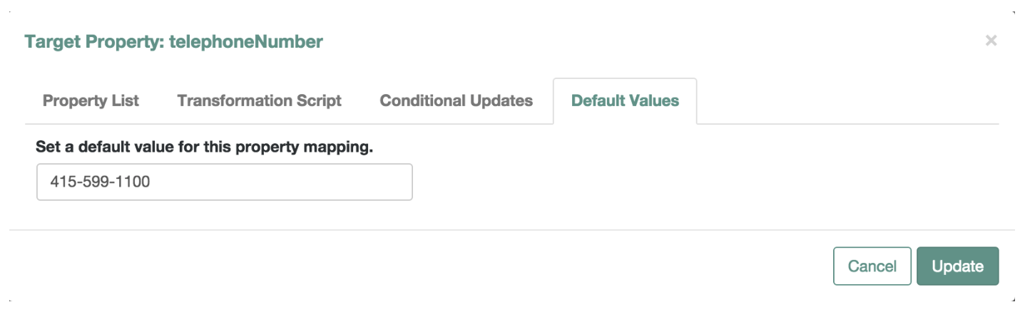 Set A New Default Telephone Number